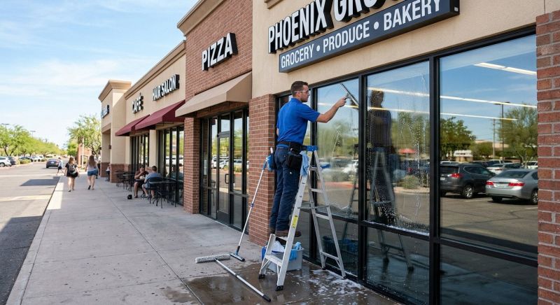 Strip Mall Window Cleaning in Newark, DE